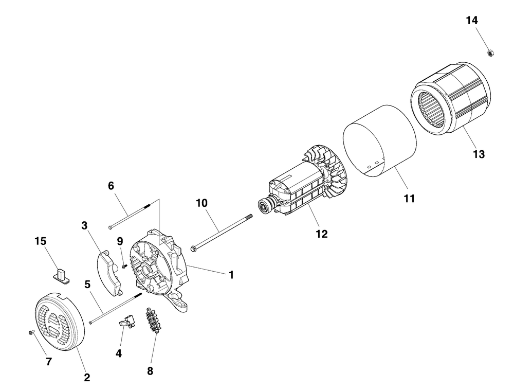 Alternator (80030039) Diagram and Parts List for 030595-02  Briggs and Stratton Generator